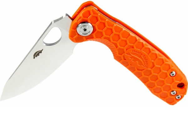 Нож Honey Badger Leaf D2 L (HB1385) с оранжевой рукоятью