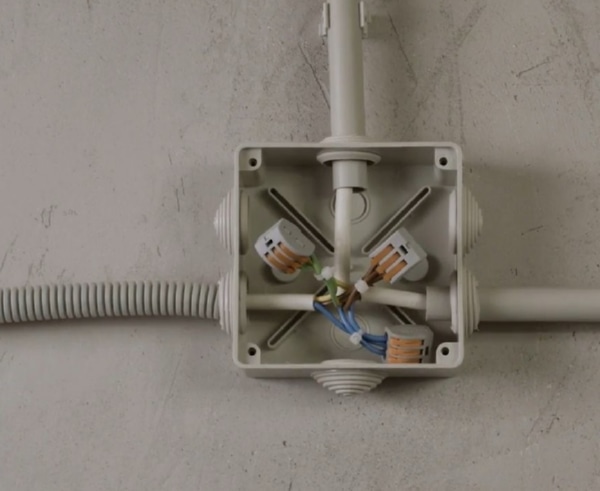 Коробка распред. о/п 100х100х50 IP55 СЕРАЯ атмосферостойкая HF УФ Промрукав (60)