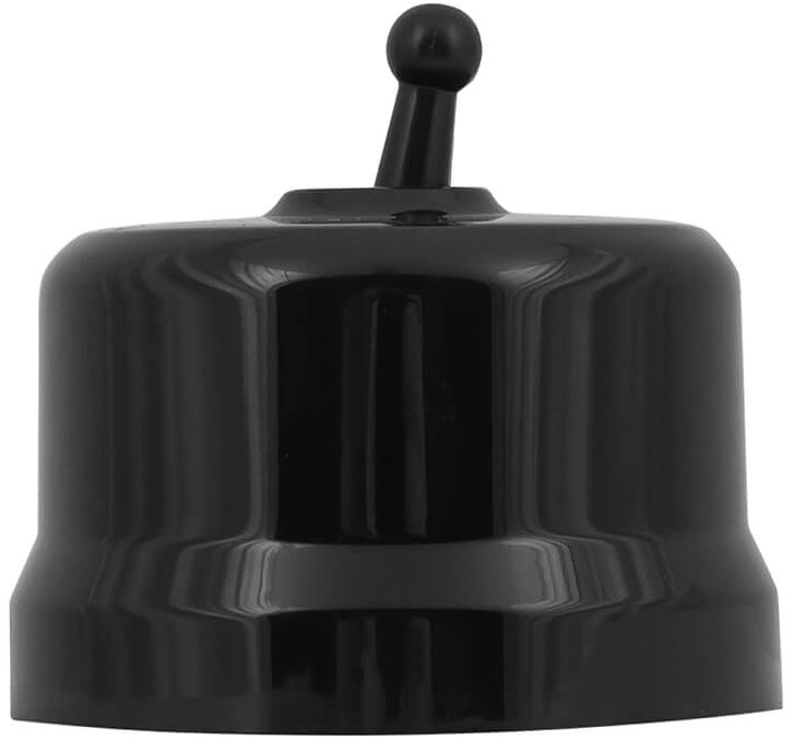 Выключатель 1-кл. перекрестный, пластик, цвет Черный (тумблерный)