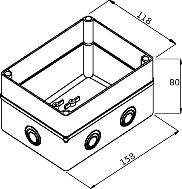 Коробка с DIN-рейкой CARBO-BOX 158x118x80 ip 55 (230-00)