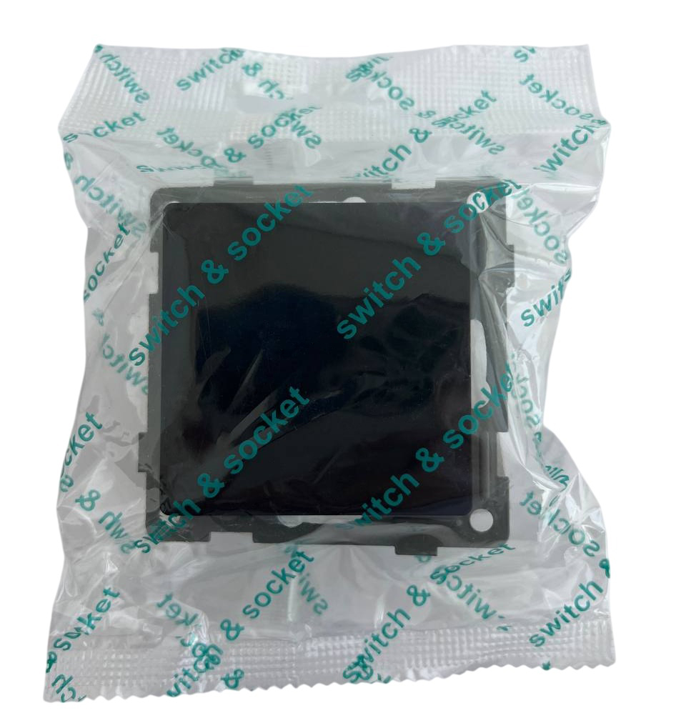 Выключатель 1-кл. чёрный U2B-001-1 SoftTouch "Uno" AWSproducts