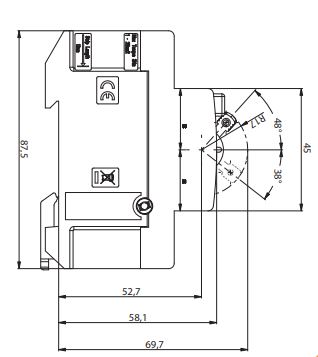 УЗО EFI6-P2 25/2/0.03 30мА, тип АС, 6кА ETI