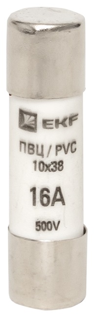 Плавкая вставка цилиндрическая ПВЦ (10х38) 16А EKF