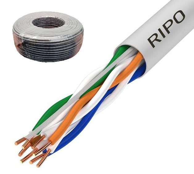 Кабель RIPO UTP4 CAT5E 24AWG CCA (бухтами по 100м)