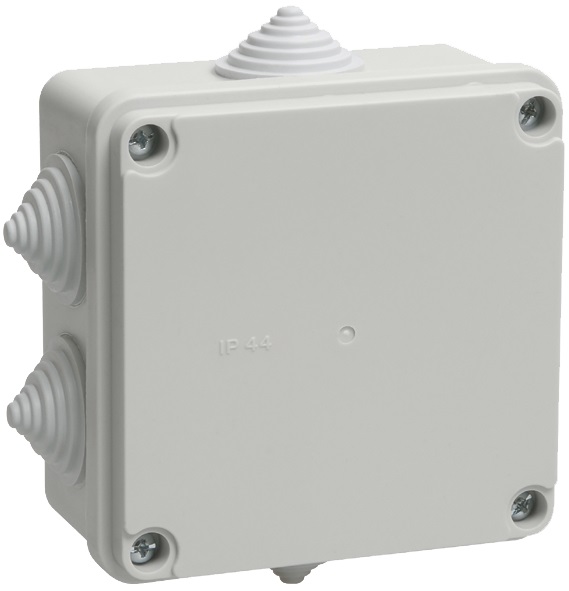 Коробка распред. о/п 100х100х50 IP55 СЕРАЯ 6 сальников КМ41234 IEK (48)