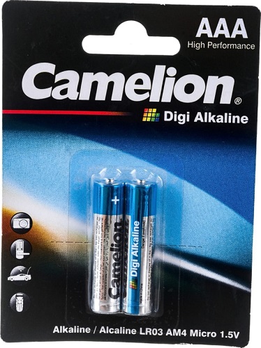 Элемент питания Camelion..LR 03 DIGI BL-2 (LR03-BP2DG, батарейка,1.5В)