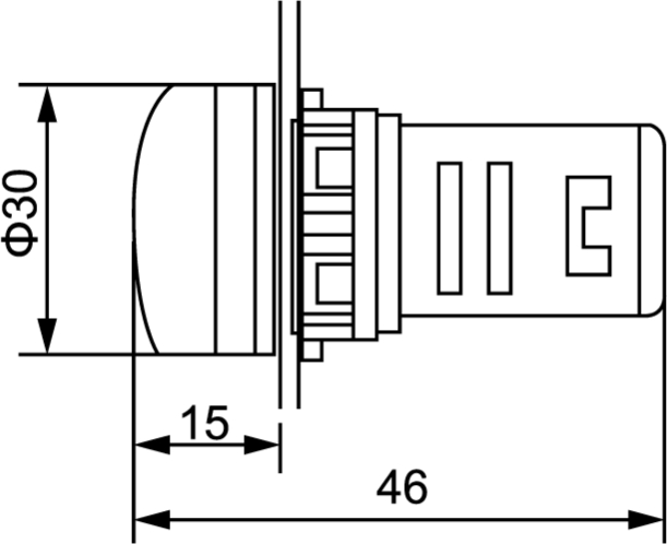 Индикатор тока и напряжения, 50-500V, 0-100A красный MT22-VAM4