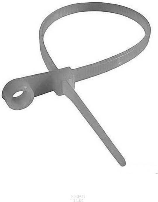 Хомут 4,8*370 белый нейлон с монтажным отверстием (100 шт.) (HAUPA), уп