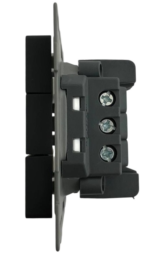 Выключатель 3-кл. чёрный U2B-003 SoftTouch "Uno" AWSproducts