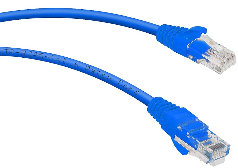 Патч-корд 3м UTP Cat.6e RJ45 CCA синий (RIPO)
