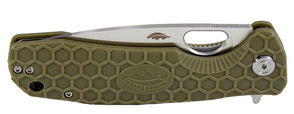 Нож Honey Badger Flipper L (HB1003) с зелёной рукоятью