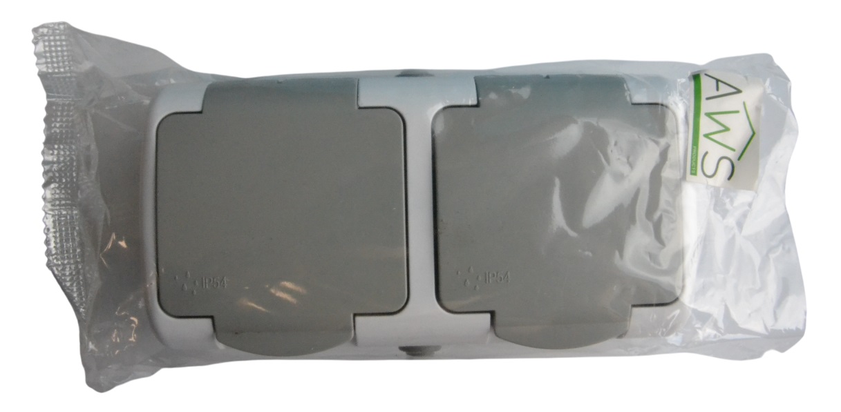 Розетка ОУ 2-я с/з IP54 SD-V1004WG AWSPRODUCTS