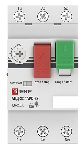 Авт. защиты эл. двигателя АПД-32 (1,6-2,5А)  PROXIMA EKF