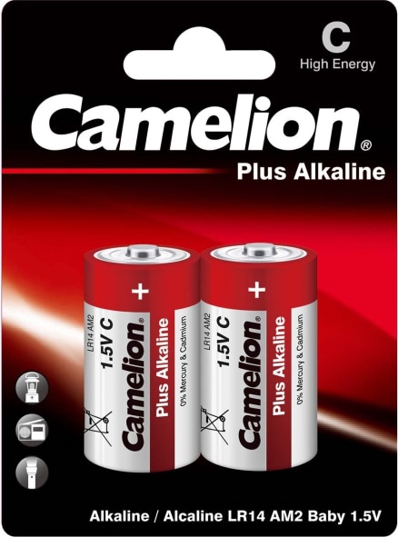 Элемент питания Camelion LR 14  Plus Alkaline BL-2 1.5В в коробке 12шт.)