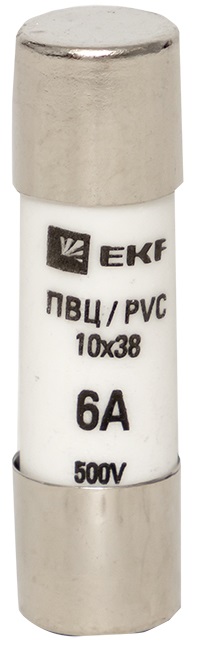 Плавкая вставка цилиндрическая ПВЦ (10х38) 6А EKF