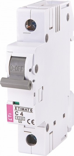 Автоматический выключатель ETIMAT6 C 4/1 6кA ETI