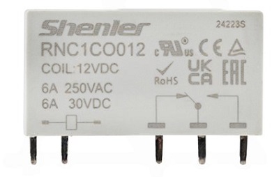 Реле промежуточное RNC1CO012,1CO,6A (230VAC/30VDC) Shenler