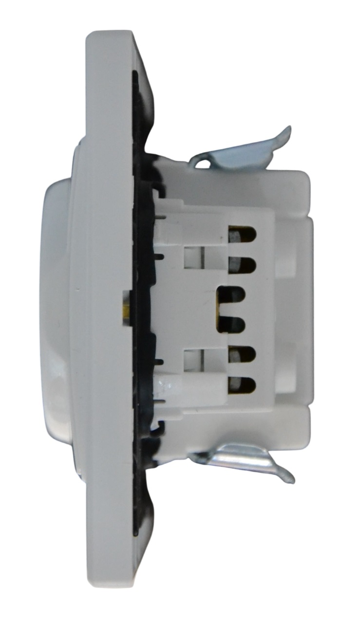 Розетка 1-я с/з с USB (5В, 2.1А) белая SD-P1017W "Standard" AWSproducts