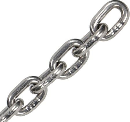 Цепь 8 мм короткозвенная DIN766 цинк (боб. 10м) (МС)