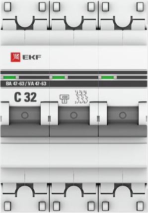 Автомат ВА 47-63 3P 32А (C) 4,5кА 400В PROxima