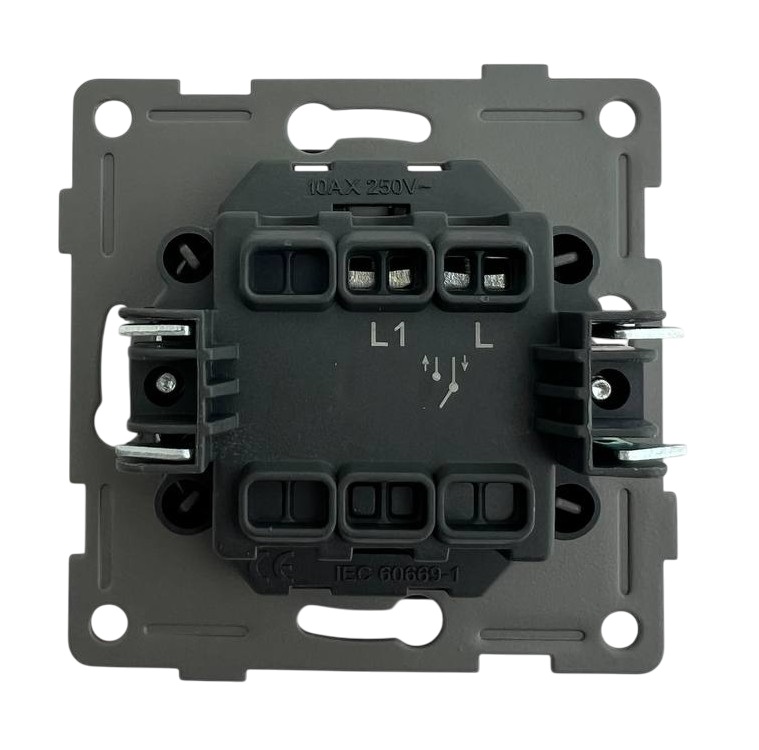 Выключатель 1-кл. чёрный U2B-001-1 SoftTouch "Uno" AWSproducts