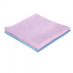 Салфетка из микрофибры для стекол и зеркал 220 г/м2, 30х30см, 2 цветаКОШКИН ДОМ