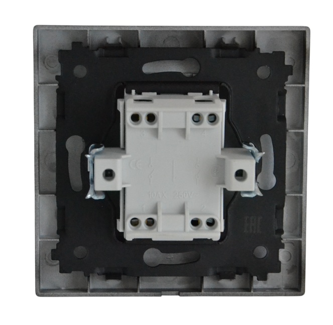 Выключатель 2-кл. чёрный SD-P1005B "Standard" AWSproducts