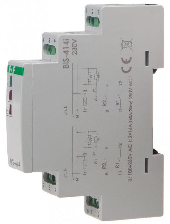 Реле импульсное BIS-414i 2x16A 265V