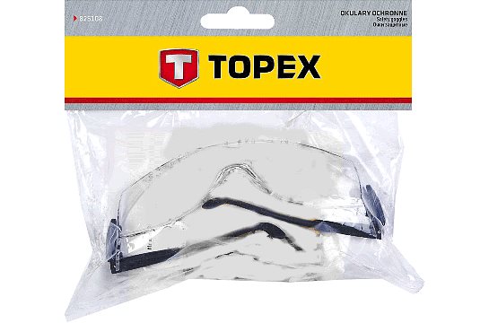 Очки защитные белые, регулируемые дужки TOPEX