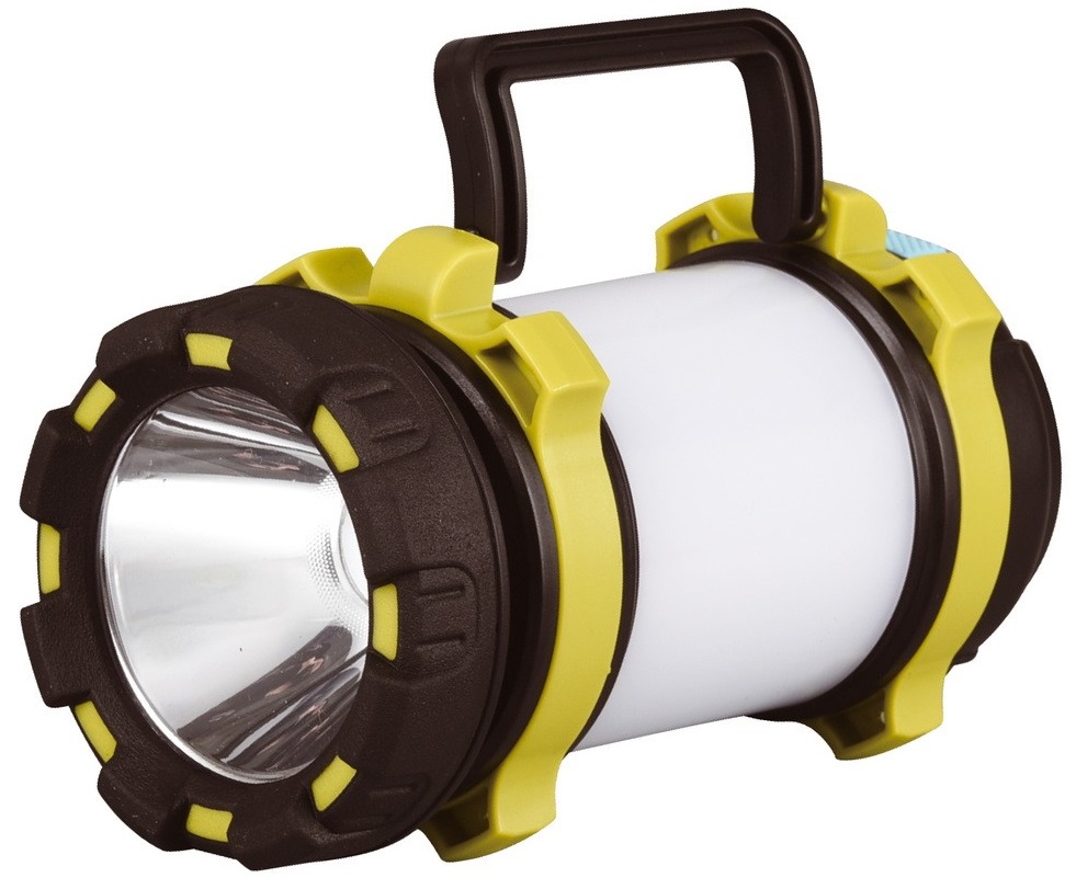 Фонарь Camelion E1339 (фонарь аккум. черн/зел, USB2.0, Micro USB, Powerbank, 5Вт, 4А-ч, пластик, кор