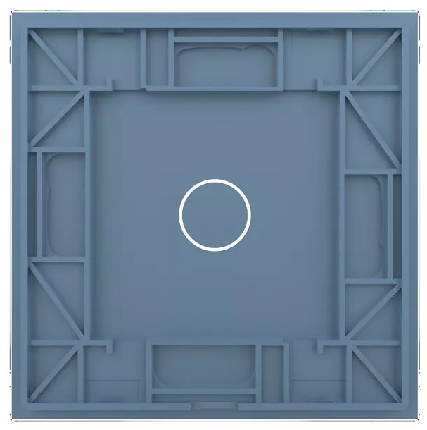 Панель 1кл сенсорного выключателя, цвет синий,стекло