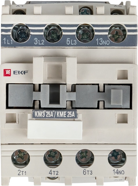 Контактор КМЭ 25А (кат.220В АС, 25А, 11кВт, 1но.) EKF