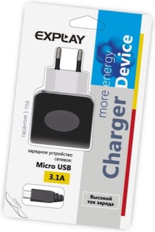 Сетевое ЗУ Explay - Micro USB 3.1A