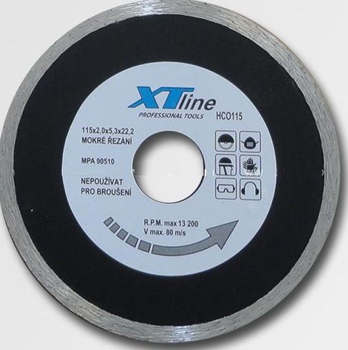 Алмазный диск, сплошной для керамики 230мм*22,2  XTline/ Чехия