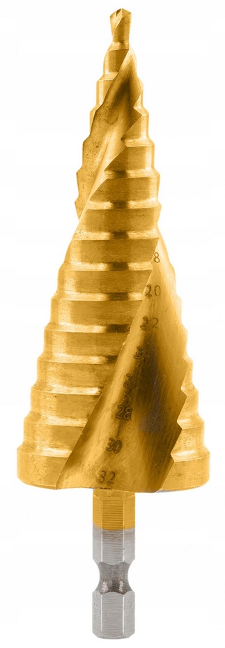 Сверло ступенчатое спиральное 4-32 мм HOEGERT
