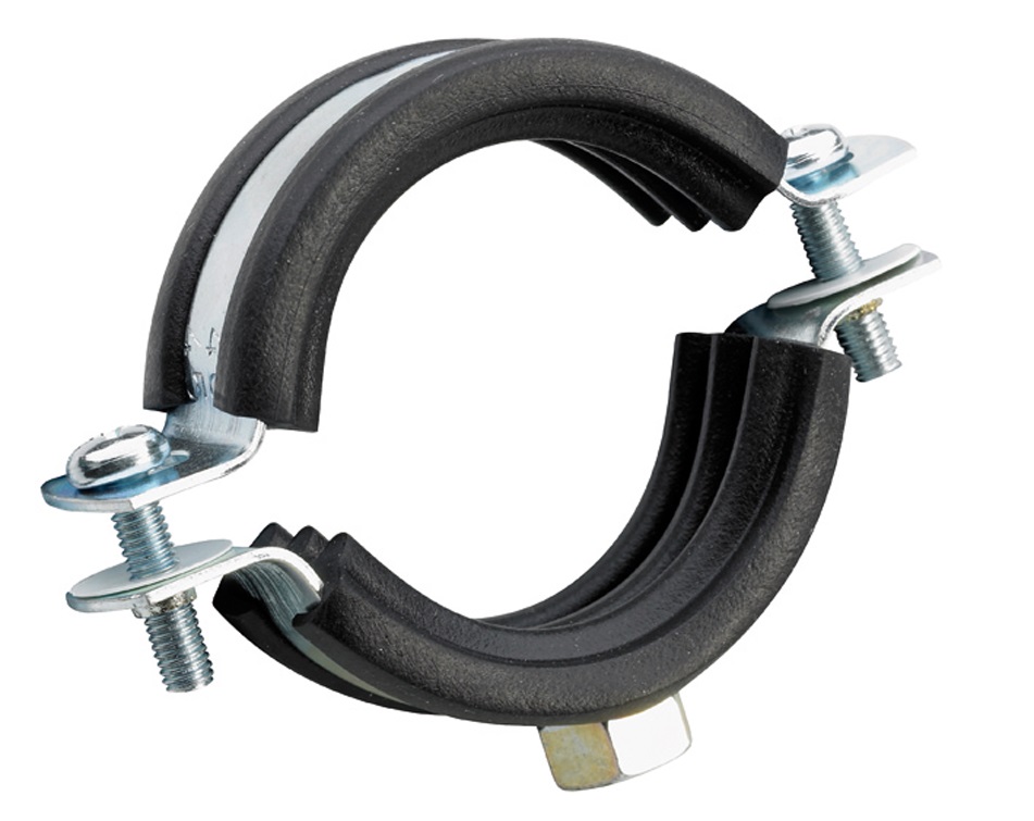 Хомут сантехнический 1 1/4" (42-45) М8 цинк без шпильки