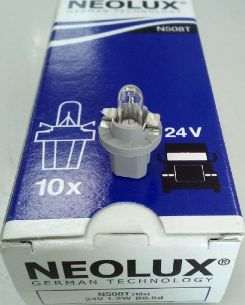 Лампа N508T 1.2W 24V B8.5D 5XFS10 NEOLUX (только упаковками по 10шт)