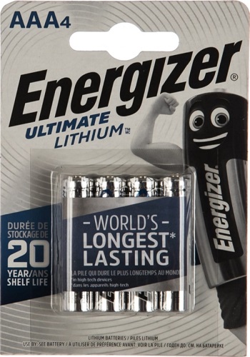 Элементы питания AAA Energizer L92 Ultimate Lithium R03
