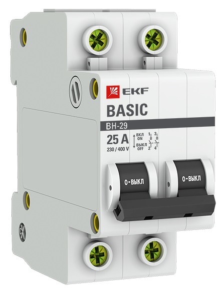 Выключатель нагрузки ВН-29 2P 25А 400В, Basic