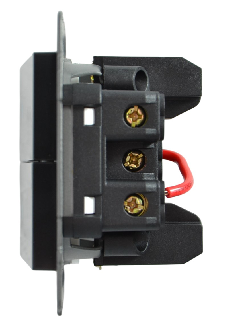 Выключатель жалюзи 2-кл. чёрный A-013B "Aura" AWSproducts