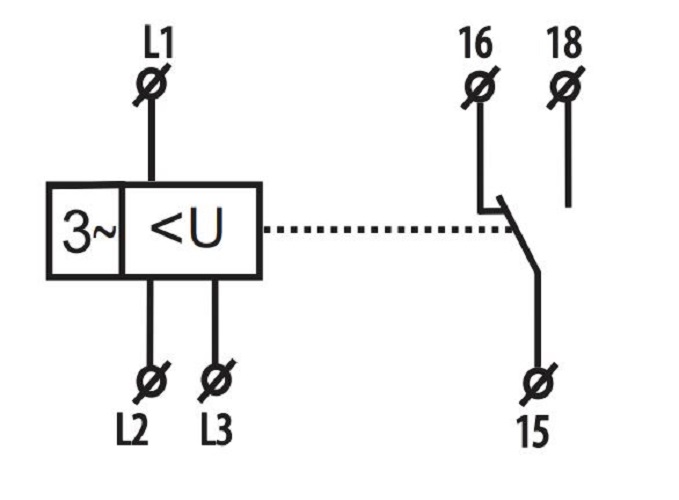 Реле контроля наличия и чередования фаз HRN-55 (380В, 8А), 