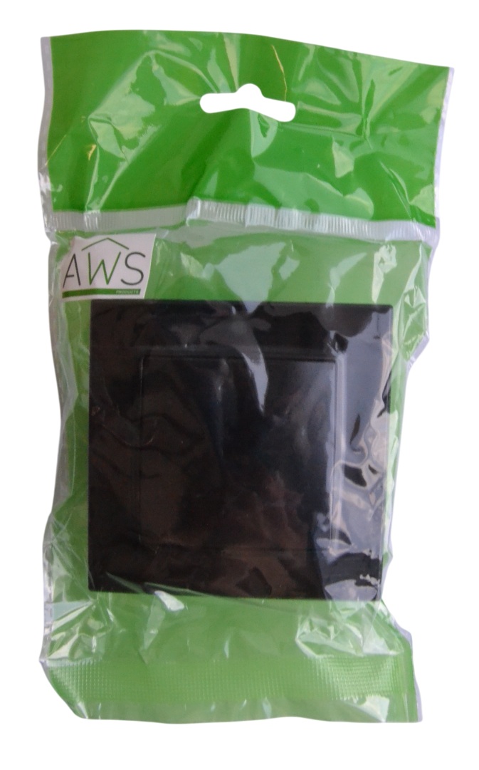 Выключатель 1-кл. чёрный SD-P1001B "Standard" AWSproducts