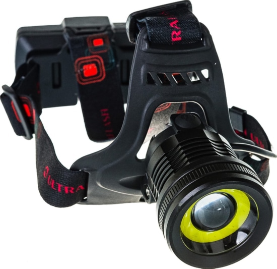 Фонарь Ultraflash E1335 (налоб акк 3,7В, черный, 2LED, 4 Ватт, фокус, 2 ак 4 реж, метал, бокс)