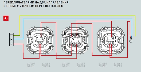 Выключатель перекрестный 1-кл. Белый INSPIRIA LEGRAND