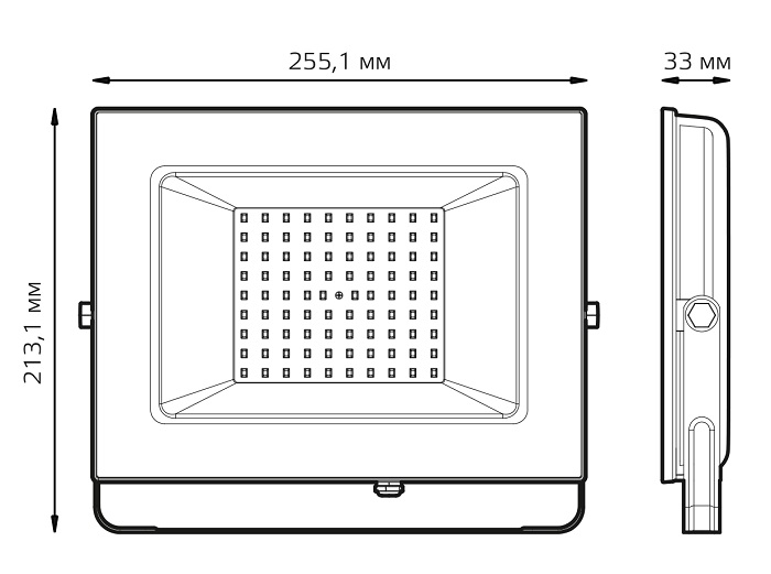 Прожектор LED Elementary G2 4000K 100W 8995Lm IP65 черный Gauss