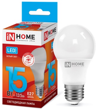 Лампа LED-A60-VC 15Вт 230В Е27 4000К 1350Лм IN HOME