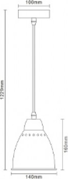Светильник подвесной LOFT, (Camelion PL-430S-1 С01 белый 1х E27, 60Вт, 230В, металл)
