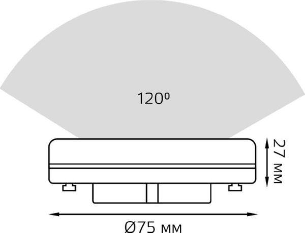 Лампа LED Т75 GX53 4100К 8Вт 680Лм DIMMER GAUSS