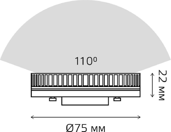 Лампа LED T75 GX53 3000К 6Вт 440Лм Elementary Gauss