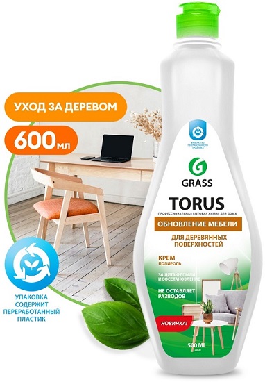 Очиститель-полироль для мебели Torus Cream (500мл)